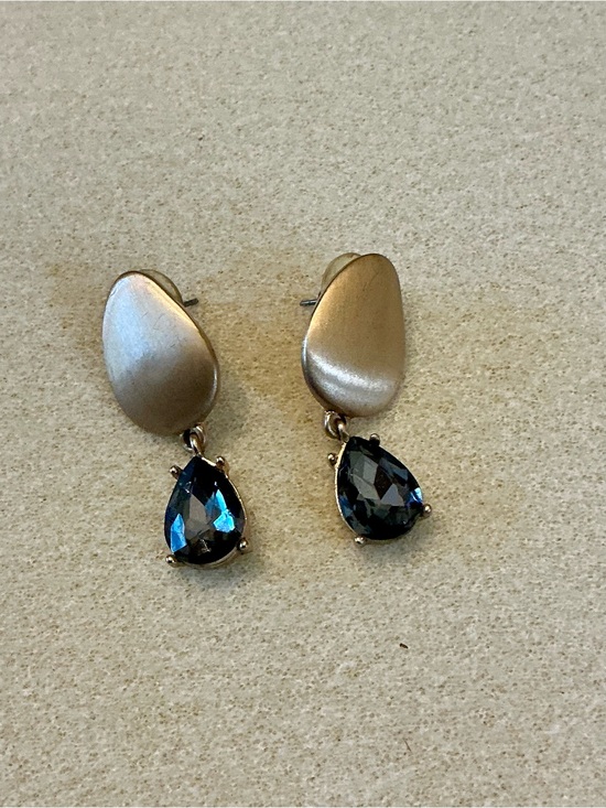 Jewelry - Elegant Teardrop Blue Crystal Drop Earrings - Women Jewelry